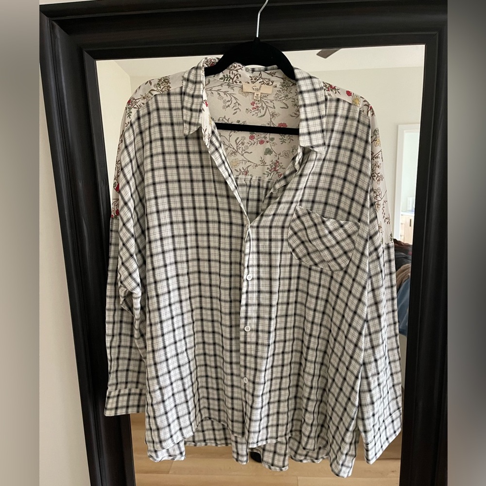 Flannel & floral button down